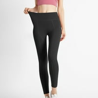 Cethrio joga hlače za žene plus veličine visoke izraze čvrste crne hlače veličine m