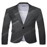 Tenmi Muška poslovna jakna dugih rukava Blazer pune boje Kardiganske jakne, Ležerne otvorena odjeća