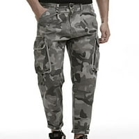 Voncos muški teretni hlače - casual lagana opuštena fit fitnes teretna hlače pantalone sive veličine