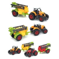 Qinghai Mini Diecast Farm Tractor Tractor Vozilo za automobile Model Set Collection Kids igračka