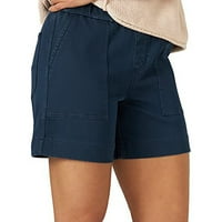 Meuva ženski visoki struk komforan i minimalistički džep visoki elastični hladni kratke hlače