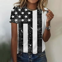 Košulje od 4. jula Žene, Dan nezavisnosti Majica Star Striped Graphic Teers Ležerne prilike kratkog