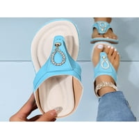 Daeful ženske flip flops sandale za plažu na dijapozitivima T-Strap klizač Slide Sandal ženske lagane