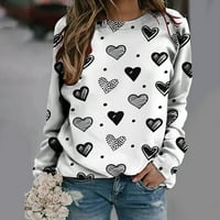 Popust ženske košulje za Valentinovo Valentinovo grafički print Tops crewneck pulover ljubitelja ljubitelja