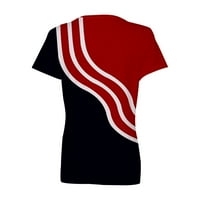 Žene plus štednje i majice V rect T majice za žene Ljetne vrhove 4. srpnja majica V izrez za ispis bluza
