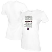 Ženska malena repa White Houston Astros složena majica