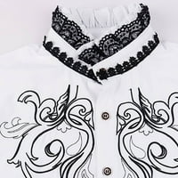 Vremenska gargard Mens gusarska srednjovjekovna majica Ruffle Steampunk Gothic Kostim Cosplay renesanse Victorian Tee Viking Tops, XXL
