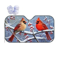 Zimska crvena ptica sklopiva aluminijski vjetrobransko staklo za sunčanje 51 27.5