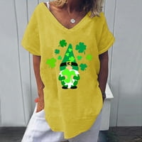 Košulje za žene čišćenje Žene Ležerne prilike V izrez St. Patrick Print Majica kratkih rukava TOP bluza