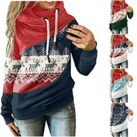 Hoodies za žene sa dizajnom lagane mekane zimske dugih rukava dugih rukava dugih rukava lobanje leopard