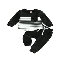 Wybzd Toddler novorođenčad dječačke hlače i košulje set dugih rukava Tees Top Joggers Outfits Fall odjeća