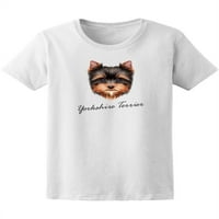 Jorkširski terijer štene skica majica žene -image by shutterstock, ženska mala