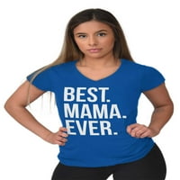 Najbolji relativni ikad ženski V-izrez T-majice ties majica najbolja mama ikad mama mama porodica majke