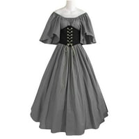 Voncos Vintage ženska haljina patchwork srednjovjekovna renesansna princeza Maxi haljine Cosplay viktorijanske