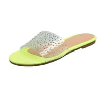 Sandale za žensko odobrenje ispod 10 dolara, Axxd Ženske cipele Ljeto Otvoreno na plaži sa otvorenim nožnim plažama Rimska ravna cipela Papuče za ženske uskrsne odjeće zelena 9