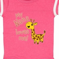 Inktastic moj nana voli mene - slatka Giraffe poklon baby boy ili baby girl bodysuit