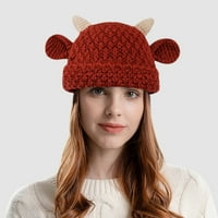 Bacc dodaci Counthorn vuneni šešir za djecu ručno tkani slatki svestrani pulover vizir crvene boje
