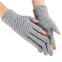 Ženske zimske klizne rukavice tople obloge tri prsta dvostruko dodirne ekran SMS fingertip dizajn rukavice