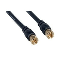 RG F-PIN koaksijalni kabel, crni, f-pin muški, 3ft