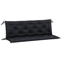 TOMSHOO Vrtne jastuke Crna provjera uzorak 59,1 x19.7 x2.8 tkanina
