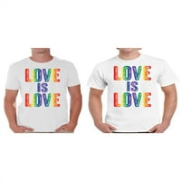 Neugodni stilovi Gay Pride majice Ljubav je ljubav tee za muškarce LGBT par