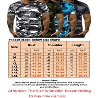 Avamo Plus size S-5XL MENS majica kratkih rukava Camo tiskani Ležerni Slim Fit Pulover Crew Neck Tee