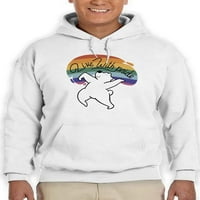 Živite s ponosom Polar Bear. Hoodie Muškarci -Martprints dizajni, muški mali