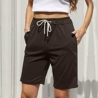 Ženske ležerne ljetne hlače za ljetne hlače Atletic Teretana Shorts Loose planinarenje Trčanje dužine koljena Jogger Hlače sa džepovima