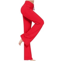 Široke noge joge hlače Žene labavi visoki struk Palazzo Lounge Hlače trening čipkasti hlače ležerne pantalone
