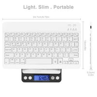 U lagana ergonomska tastatura sa pozadinskim RGB svjetlom, višestruki tanak punjiva tipkovnica Bluetooth