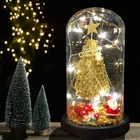 Kokovifyves Doc dekor Božićni poklon stakleni poklopac božićno drvce Cedar ELK ukras LED rasvjeta ukras