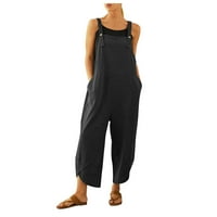 DTIDTPE Jumpsuits za žene, ženska modna casual čvrsta džepa za repume za repume za žene za žene, casual