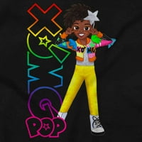 Pop Neon Logo Brooklynn Cartoon Zip Hoodie Duks žene Brisco Marke 2x