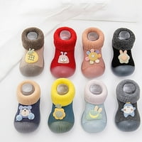 Rovga Toddler Cipele za djecu za bebe kućne papuče crtane tople kuće papuče za obložene zimske zatvorene