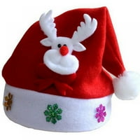 LED božićni šešir za odmor Slatkim letelicama Snowmen Crvena pletena Hat Božićne besko sa svjetlima