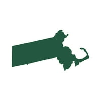 Massachusetts u obliku naljepnice naljepnica Die Rez - samoljepljivi vinil - Otporan na vremenske uvjete