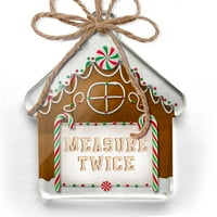Ornament tiskan jednostrana mjera Dvaput šperbojnog drveta slova Božić Neonblond