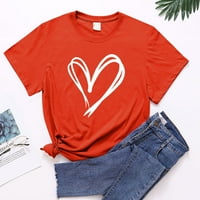 Ljetni vrhovi kratki rukav vrhovi zaljubljenih dnevnih bluze Redovni fit t majice pulover vrhovi grafički