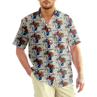4. jula muška havajska majica USA Nacionalna zastava košulja Grafička majica ovratnik plus veličina