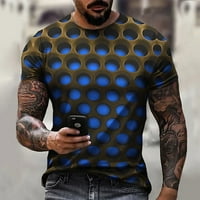 Muške majice 3D tiskani vrat 3D print plus veličina casual casual kratkih rukava retro ulice modni modni