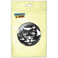 Mačka lice Crno bijelo Pinback tipka za pin