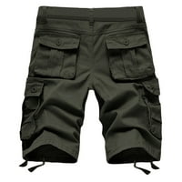 Labakihah teretni pantalone za muškarce muške ljetne modne i slobodne hlače s više džepom čvrste kombinezone