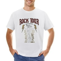 Rock Tour Live Music Festival Odjeljak za mlade Muške grafičke majice Vintage kratki rukav Sport Tee White 4xL