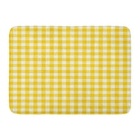 Salvetinski bijeli piknik Karirani stolnjaci uzorak beskrajna žuta karirana tablična tepih vrata vrata 23.6x