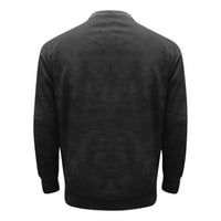 Gasue Winter Muns Henley majice Štampane s dugim rukavima klasična košulja fit Početna Dnevna vrhova crna, 3xl