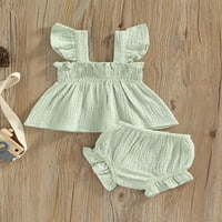 Coduop Toddler Baby Girl Device Set Fly Ruffles Torbe za ruffles + Hratke za dječje djevojke Outfits