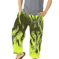 Muške trendi ljetne pantalone Grafički print plaža casual vanjske pantalone zelene veličine xl