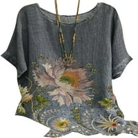Uerlsty Women Boho cvjetni vrhovi Batwing rukave majica Dame Ljetna casual bluza za tee
