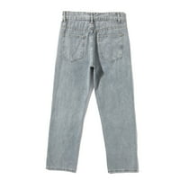 Ženske y2k vintage traper hlače visokog struka pravne noge Jeans Loot Fit Fashion Traper pantalone Srednja