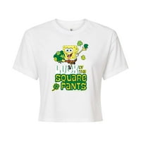 Skrektante SpongeBob - sreća kvadratnih hlača - Juniors obrezana majica pamučne mješavine